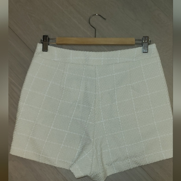 NWT Zara TEXTURED PLAID SKORT ECRU 7484/027 Size S - Picture 7 of 12